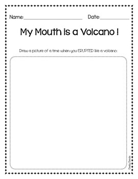 My Mouth Is A Volcano Activities By Cheeky Cherubs TpT