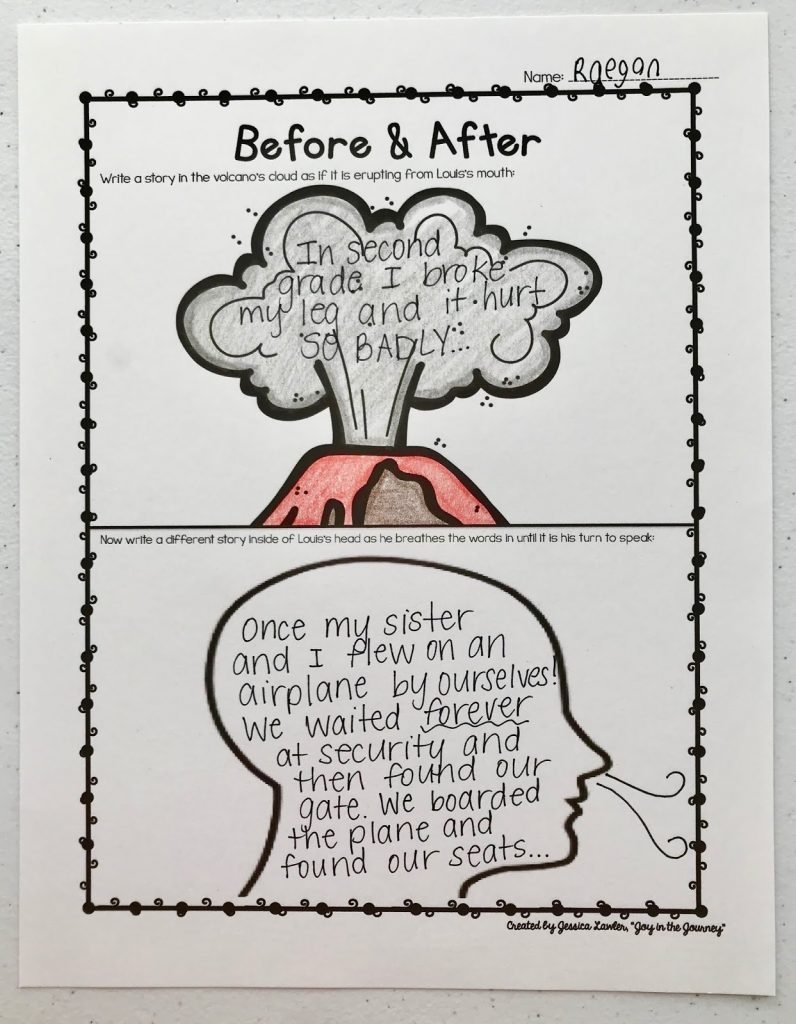 my mouth is a volcano printable activities