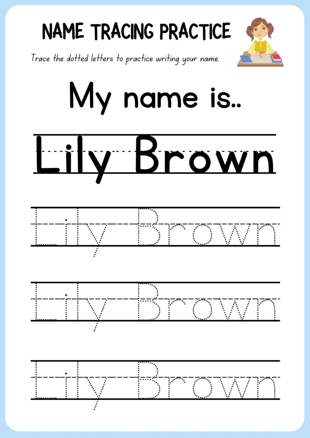 Name Tracing Booklet Name Tracing Worksheets
