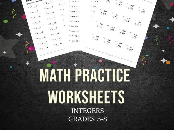 Negative Positive Numbers Worksheets Teaching Resources