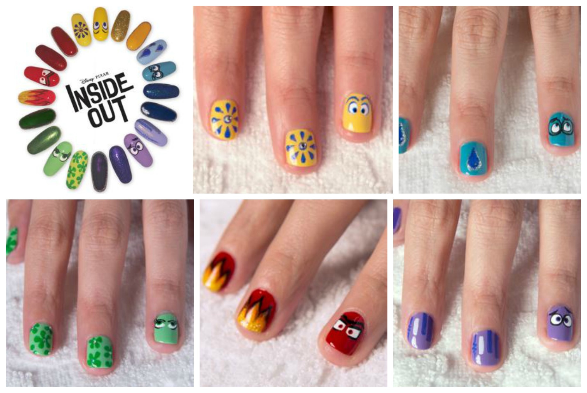 New INSIDE OUT Printable Activities Nail Art Board Game Memory 