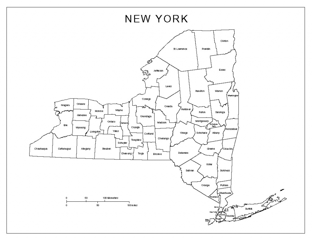 New York Labeled Map Printable Map Of New York State Printable Maps