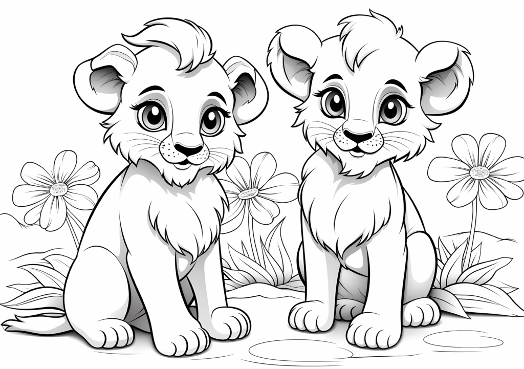 Nice Lion Cubs Coloring Pages 100 Free Coloring Pages
