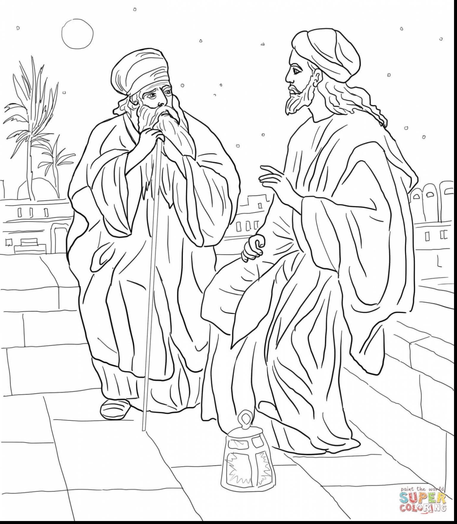 Nicodemus Coloring Page Printable Coloring Pages