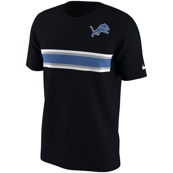 Nike Detroit Lions Black Color Rush Stripe T Shirt Black Nikes 