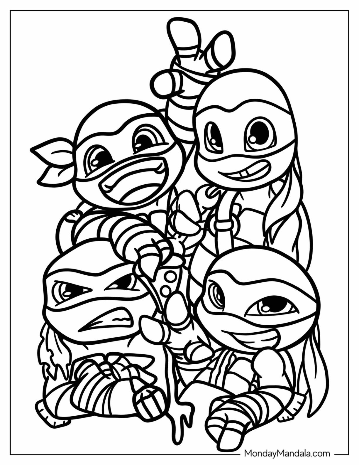 ninja turtle printable activity pages
