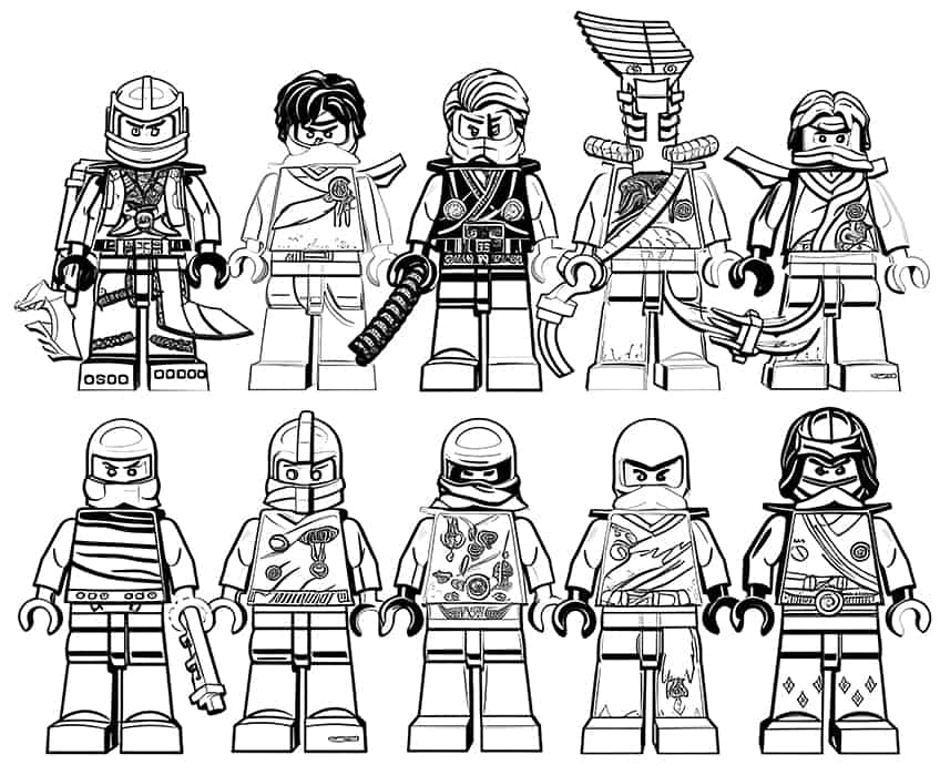 Ninjago Coloring Sheets Printable Templates