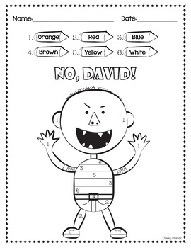 No David Activities By Cheeky Cherubs Teachers Pay Teachers