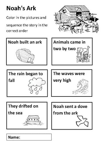 Noah 39 s Ark Story Sequencing Activity Noah 39 s Ark Story Noahs Ark