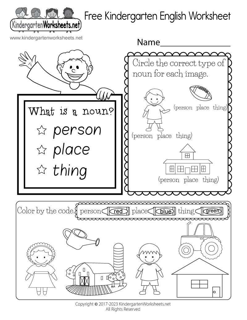Noun Worksheets For Kindergarten Engaging Learning Activities For 