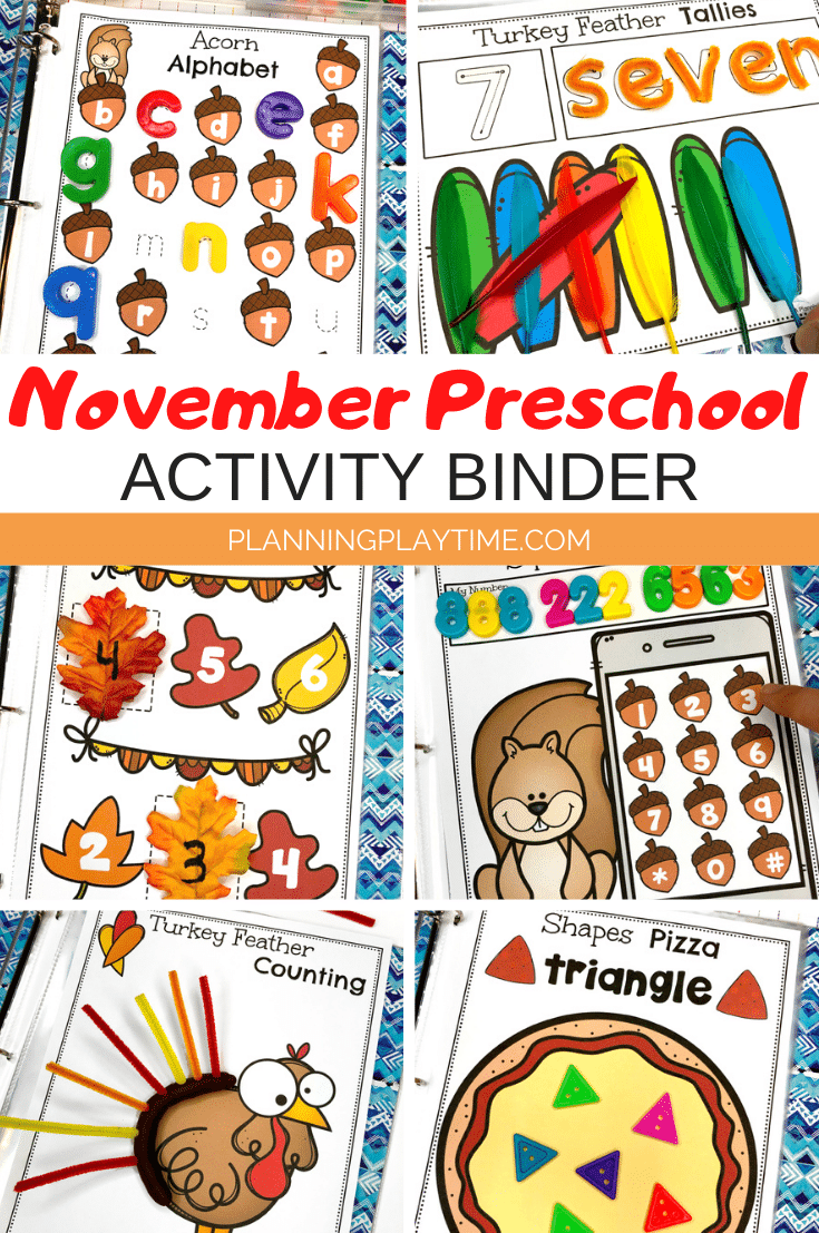 November Preschool Binder Planning Playtime