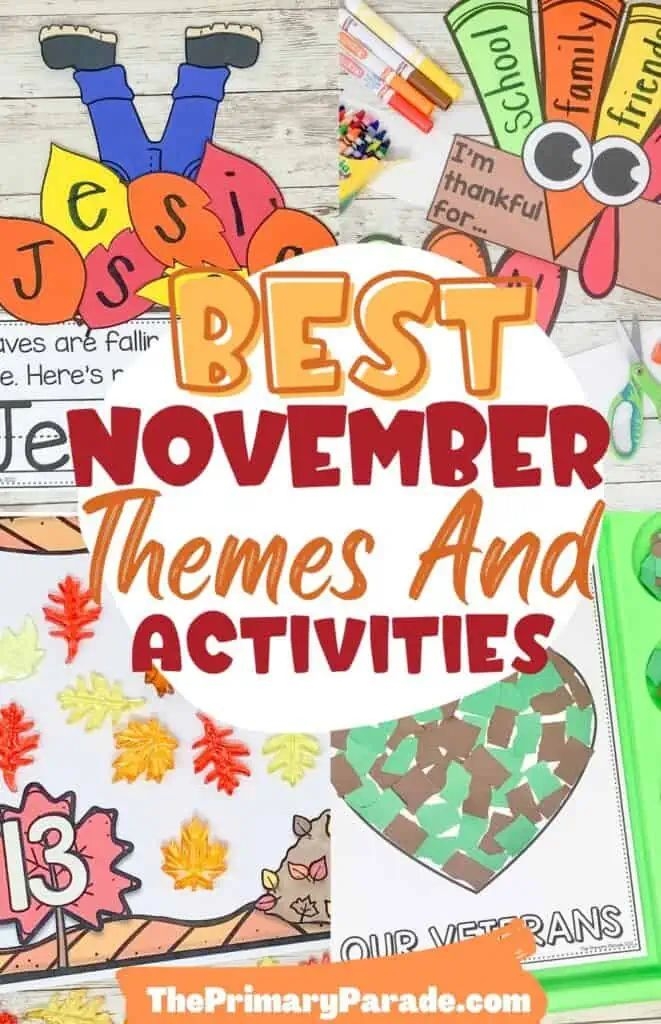 november preschool activities printable