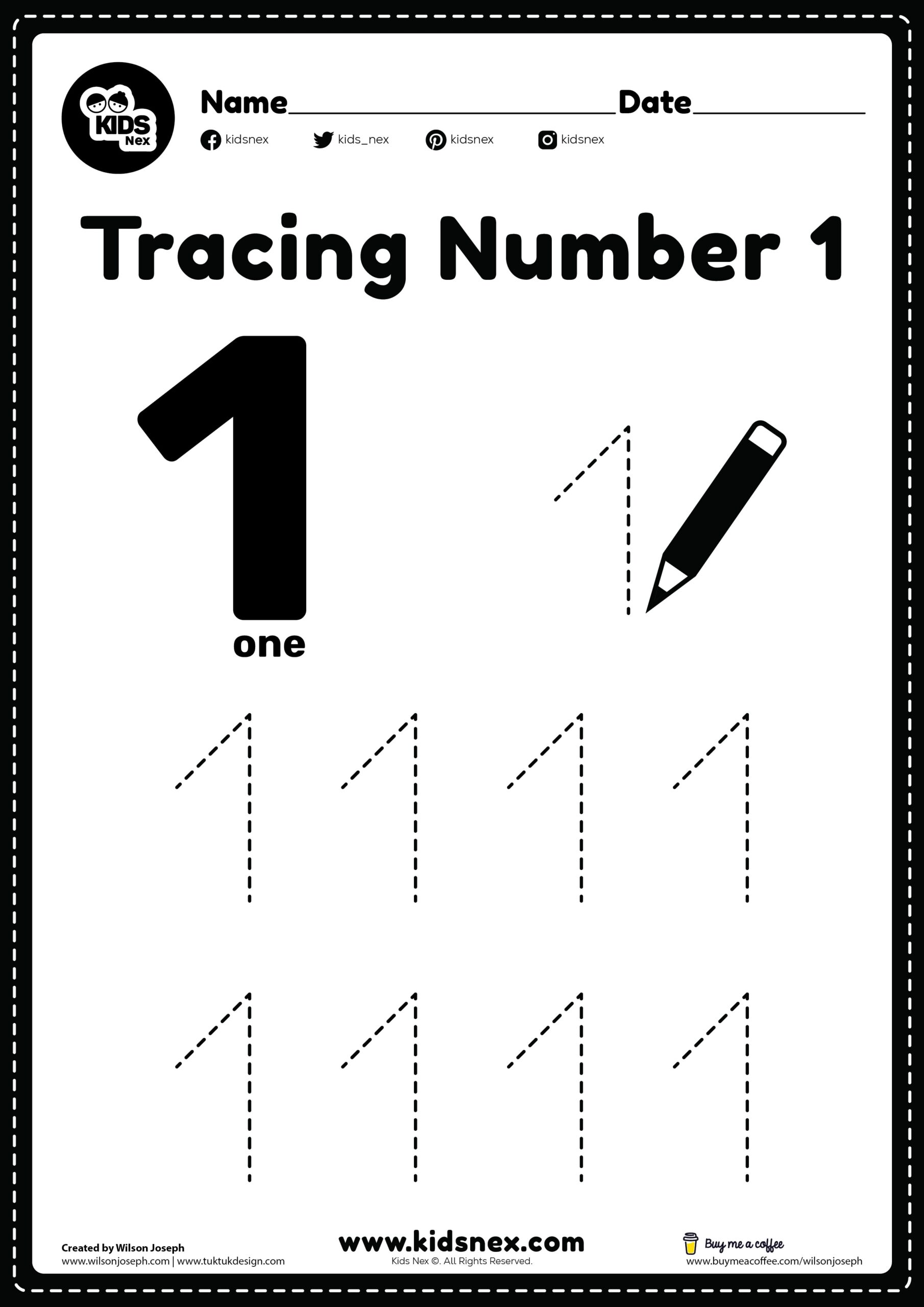 number activity for kindergarten printable