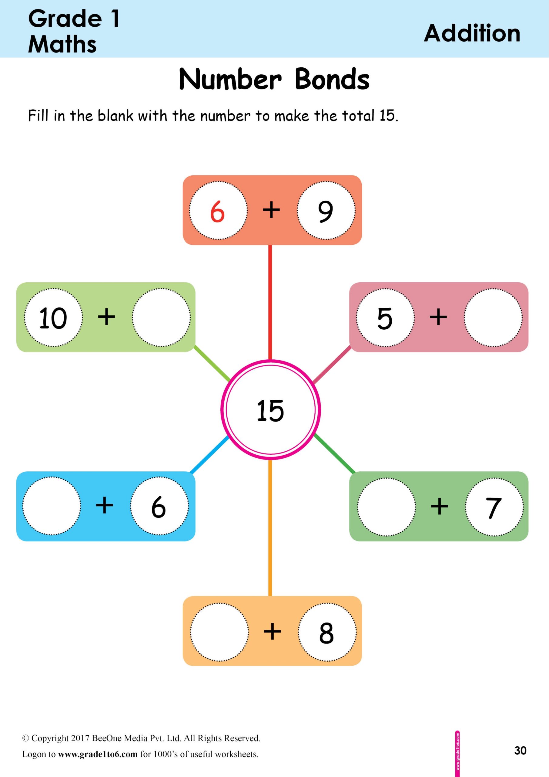 number bonds to 10 printable activities