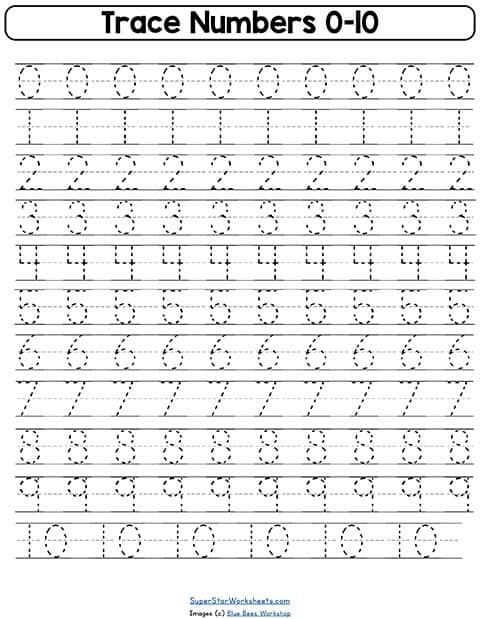 Number Handwriting Worksheets Have Fun Teaching Worksheets Library