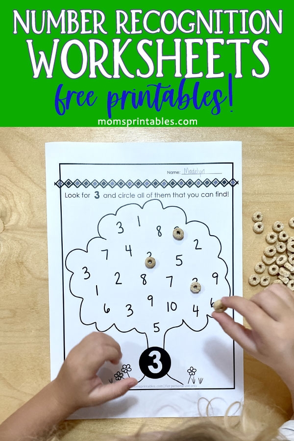 Number Recognition Worksheets 1 10 FREE Moms Printables