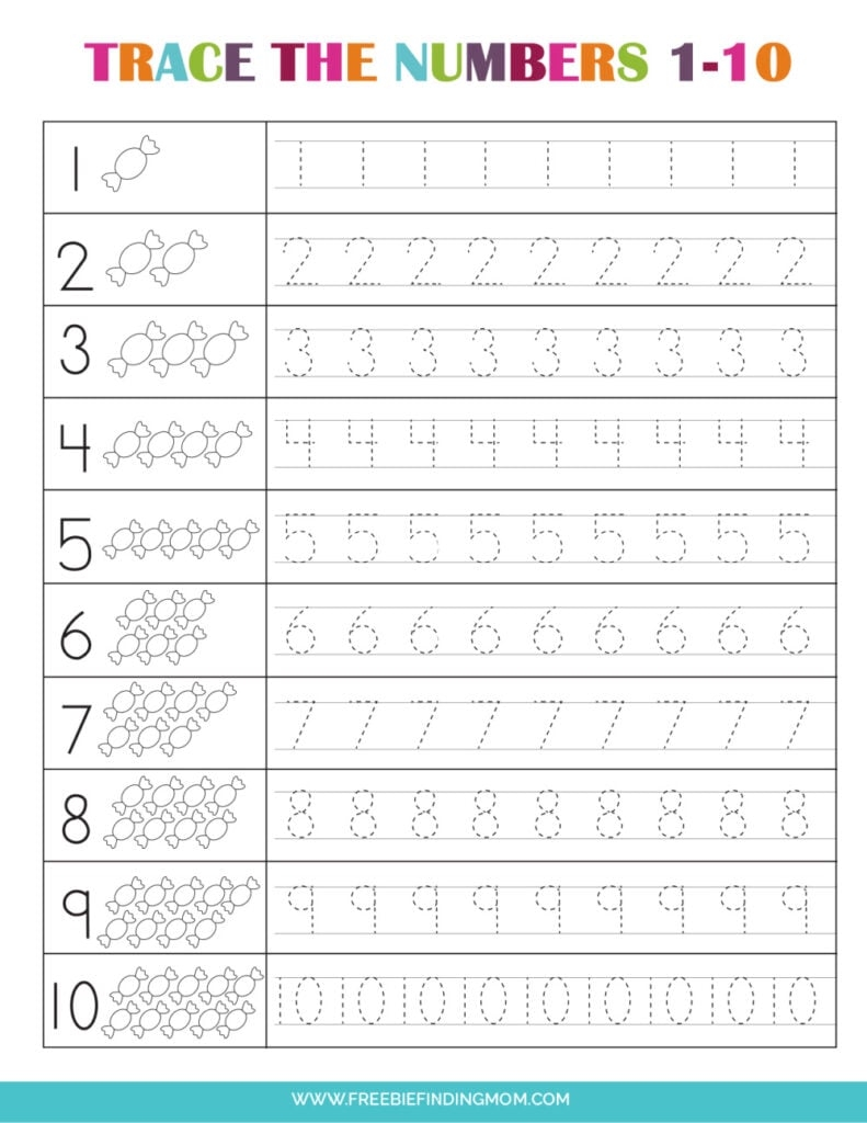 Number Tracing 1 10 Worksheet FREE Printable Worksheets 