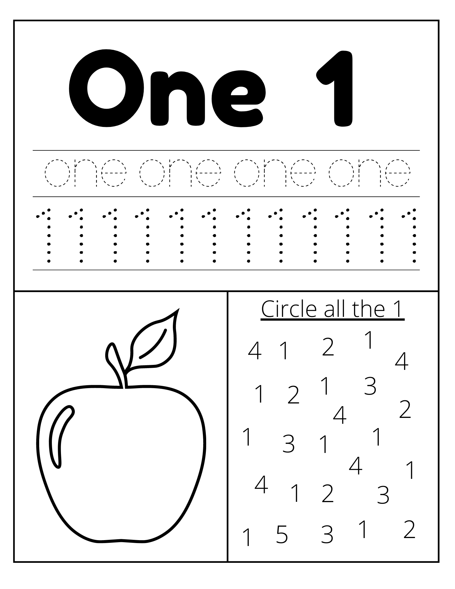 Number Writing Practice 1 10 Worksheets Library