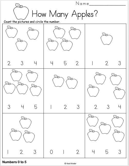 numbers 0-5 worksheets
