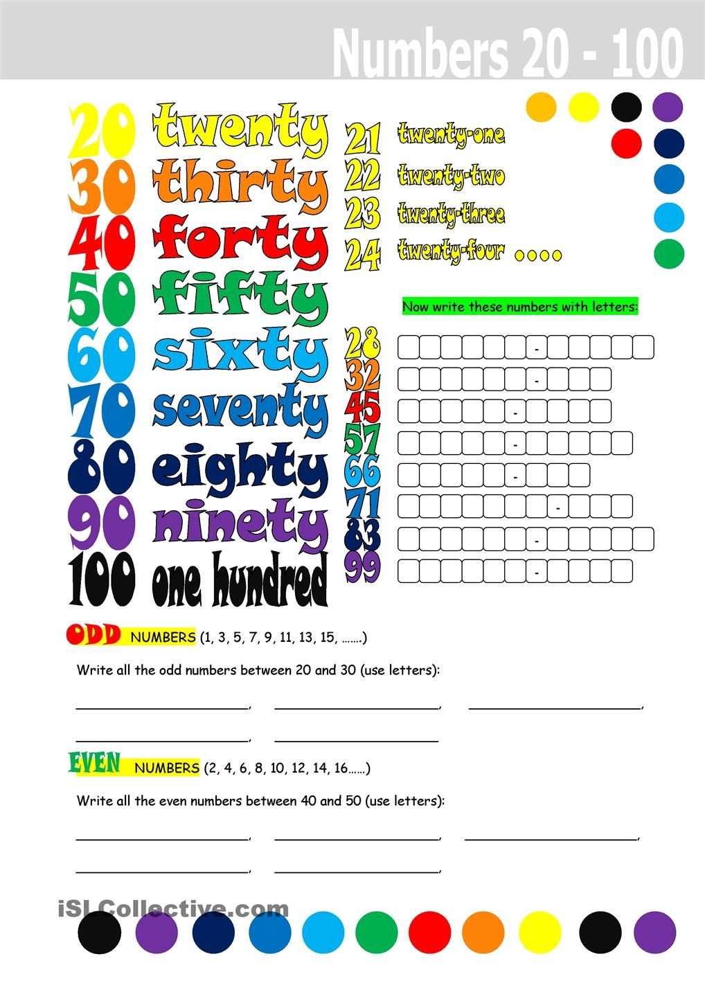 Numbers 1 100 Esl Worksheet By Tim Wong Kindergarten Vrogue co