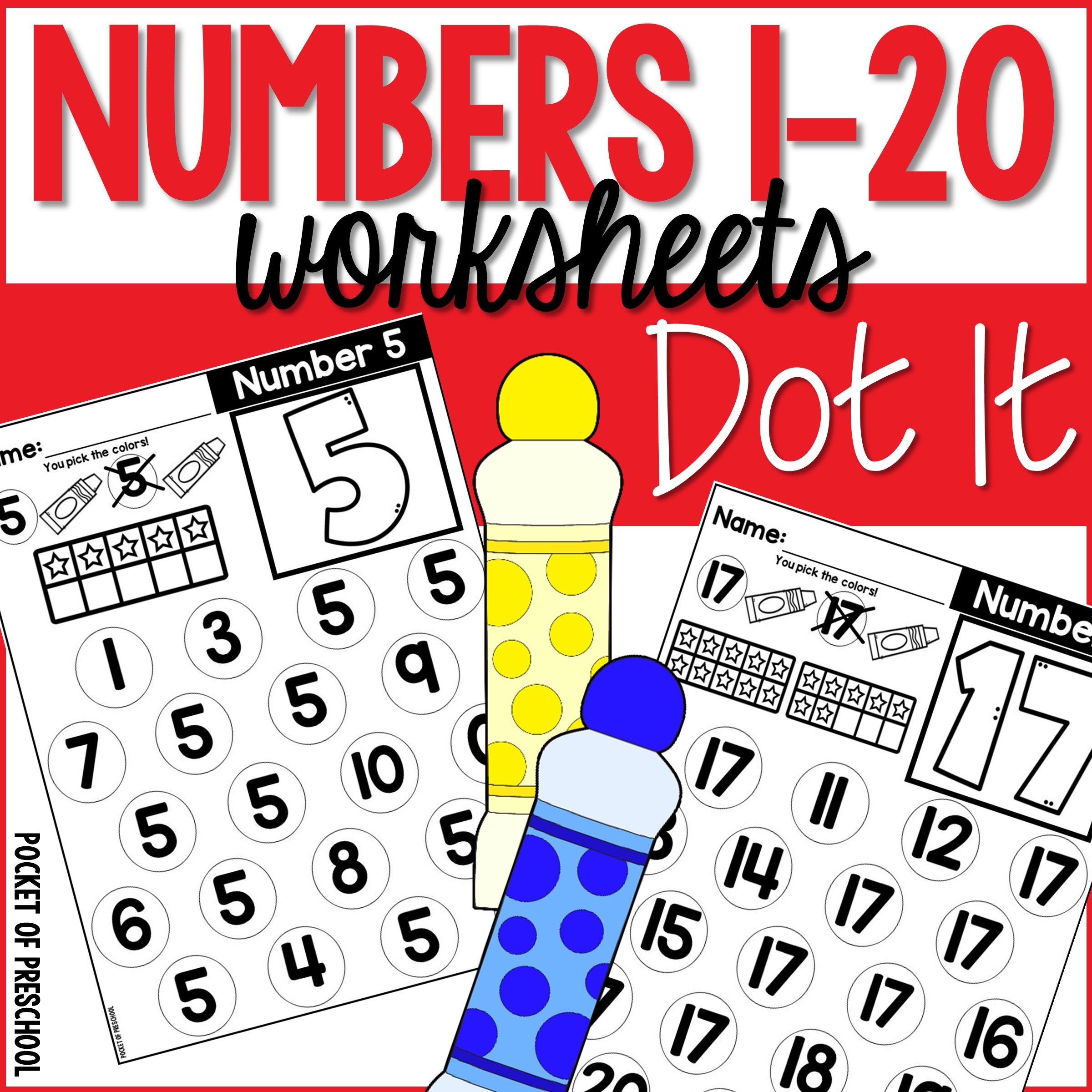 numbers 1-20 worksheet preschool