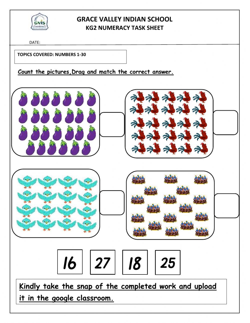 Numbers 1 30 Online Worksheet CountingWorksheets