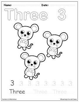 numbers 1-9 worksheet