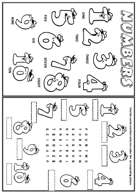 Numbers 1 To 10 Elementary Worksheet