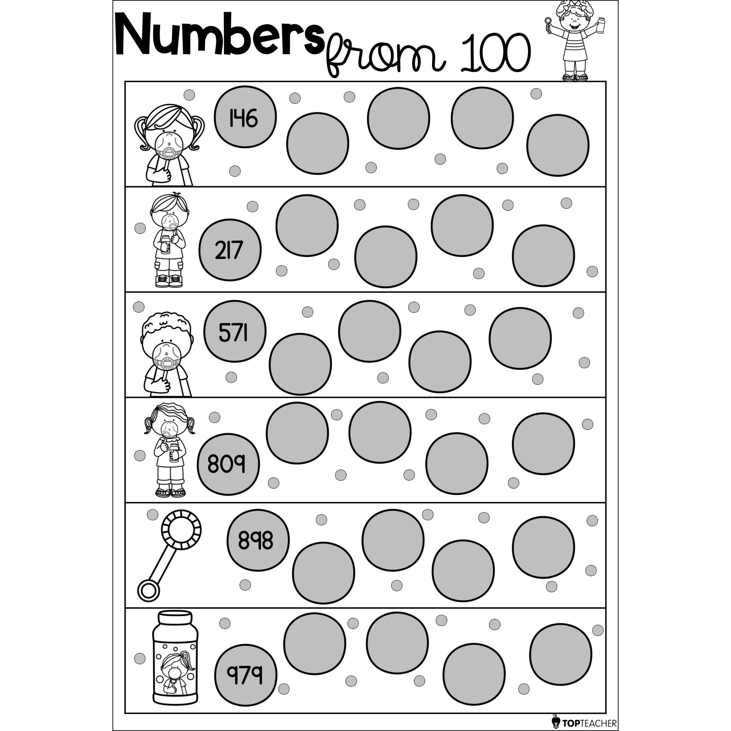 Numbers From 100 Worksheet Top Teacher Worksheets Library