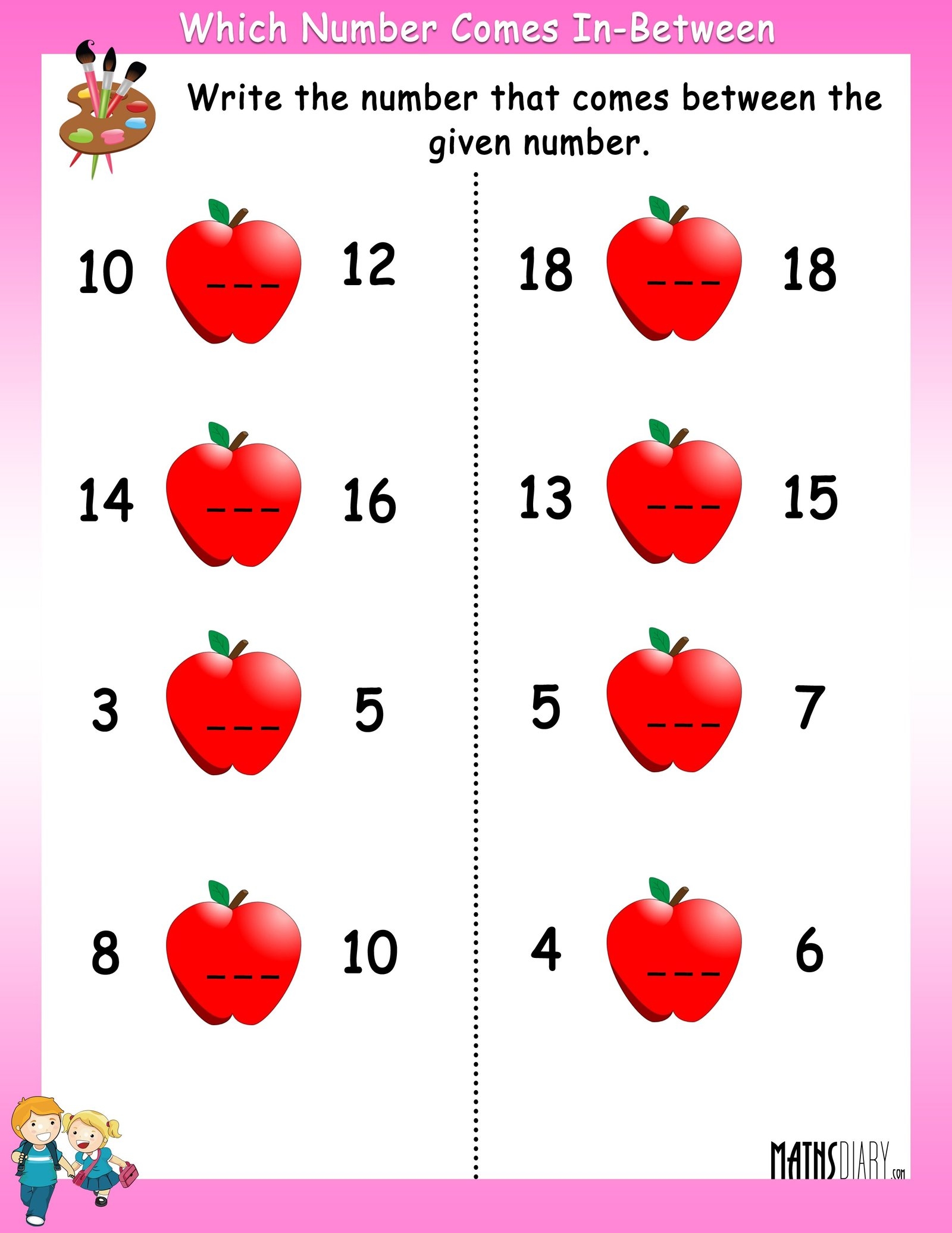 Numbers In Between Worksheet Mirko Busto