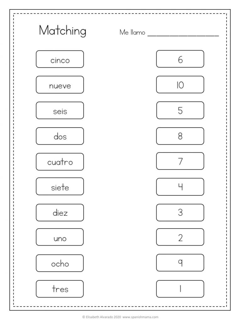 Numbers In Spanish Worksheets And How To Count 1 1000
