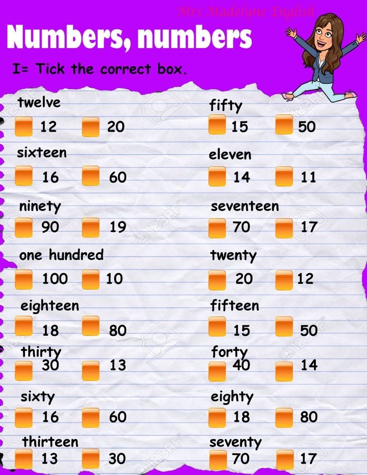 Numbers Numbers Interactive Worksheet Interactive English As A 