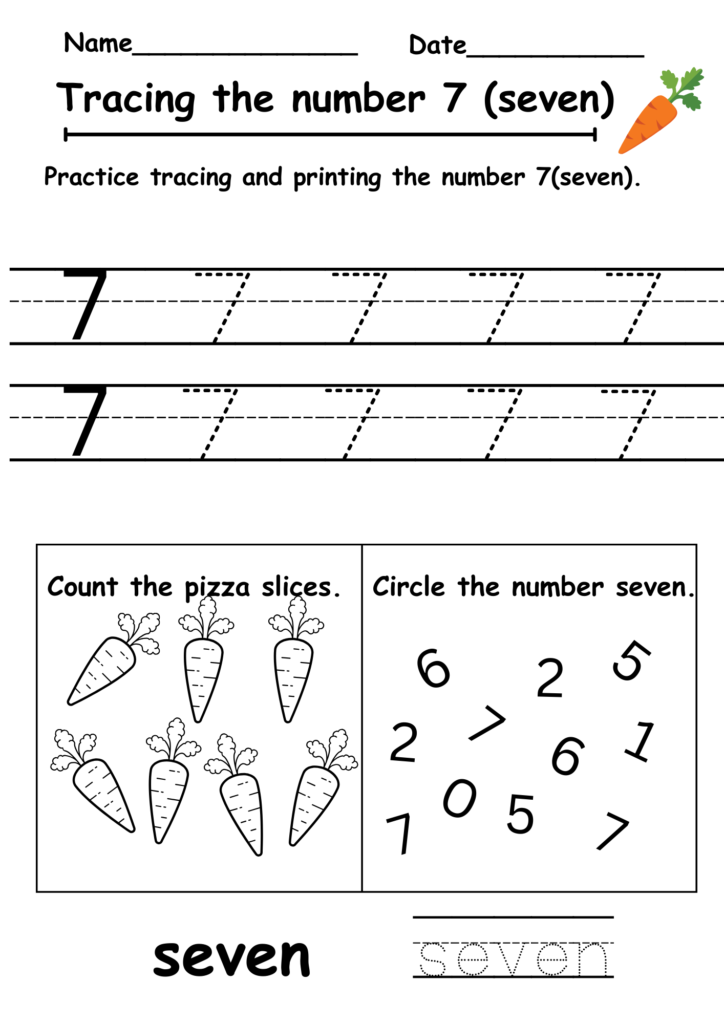 Numbers Tracing Worksheets
