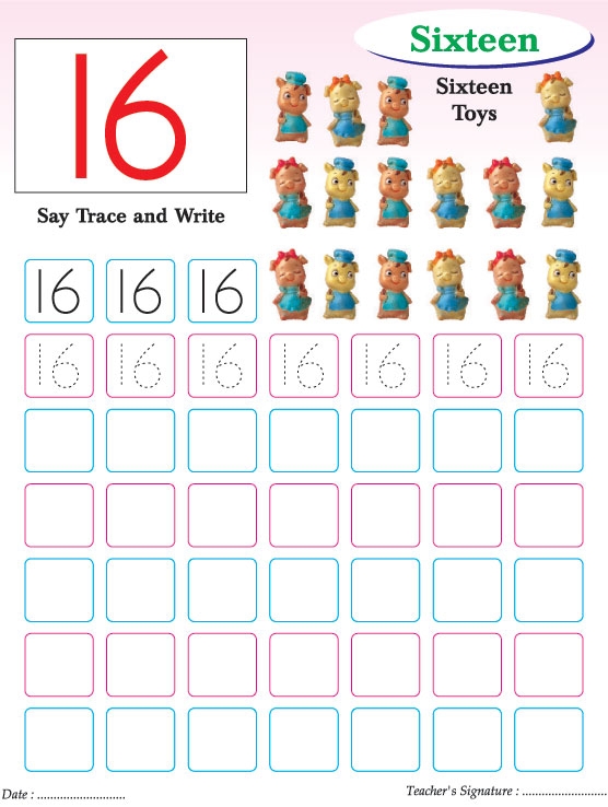 Numbers Writing Practice Worksheet 16 Download Free Numbers Writing 