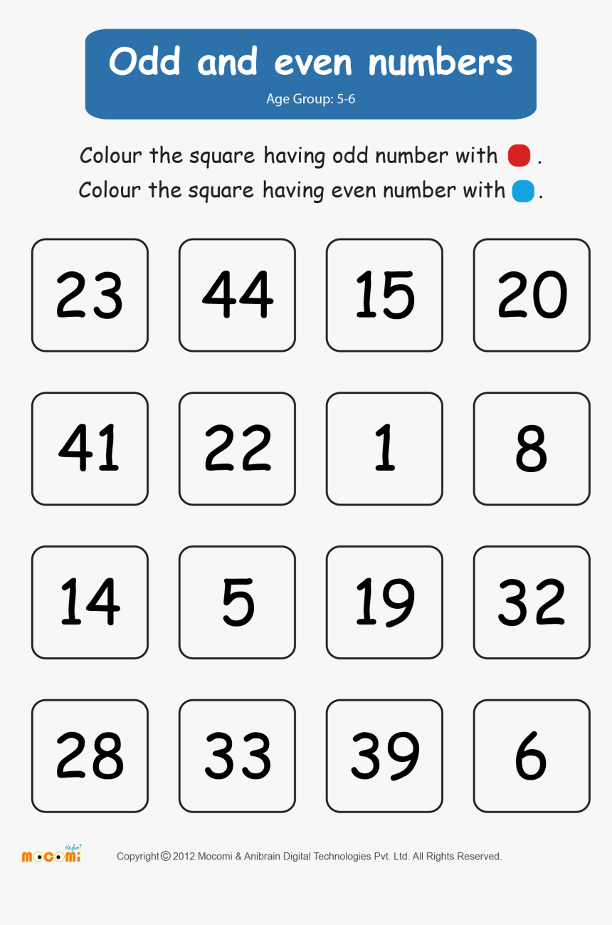 Odd And Even Numbers Worksheet Odd And Even Numbers Worksheet For 