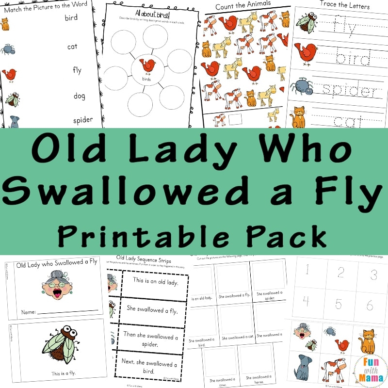 Old Lady Who Swallowed A Fly Activities Fun With Mama