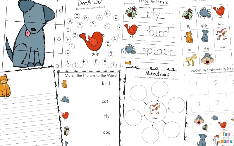 Old Lady Who Swallowed A Fly Activities Fun With Mama