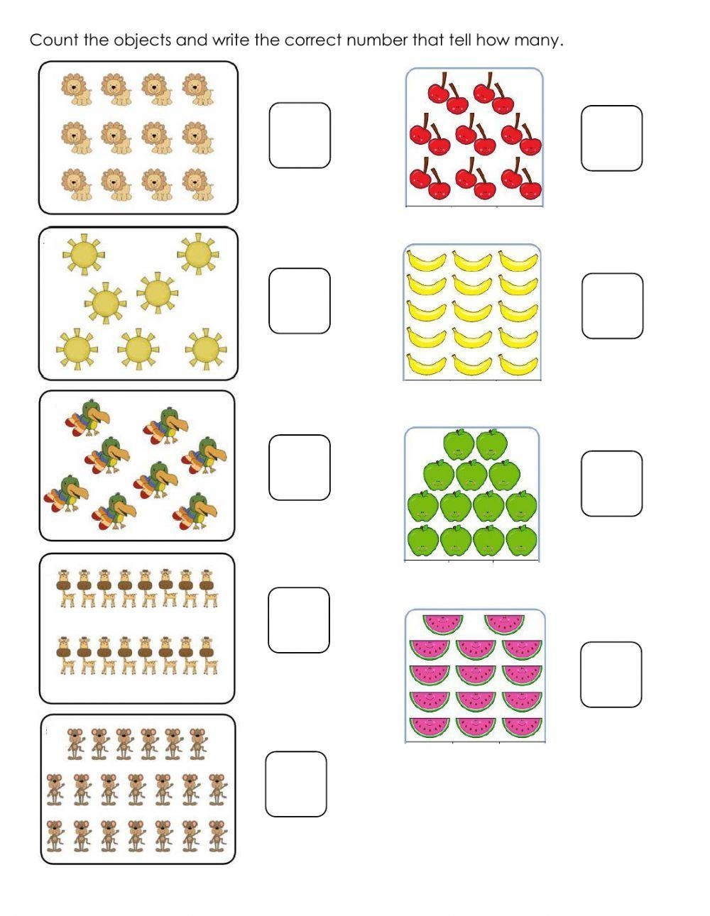 Online Counting Games For Kindergarten 1 20 Workheets Worksheets 
