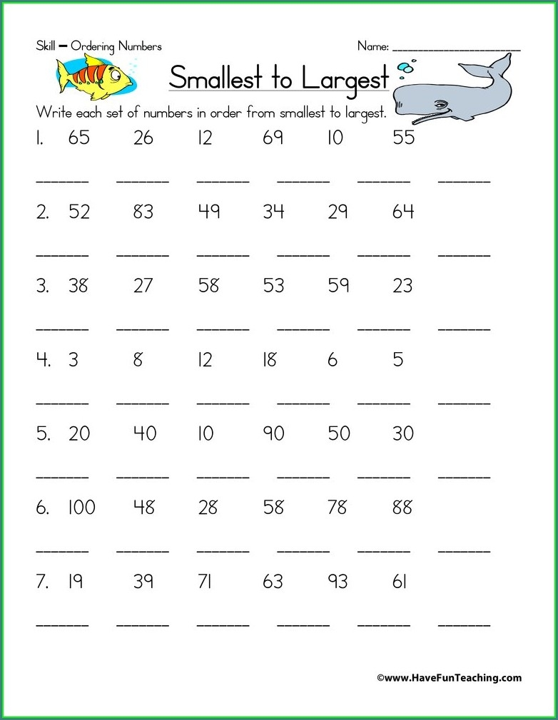 Order Real Numbers Worksheet Printable Calendars AT A GLANCE