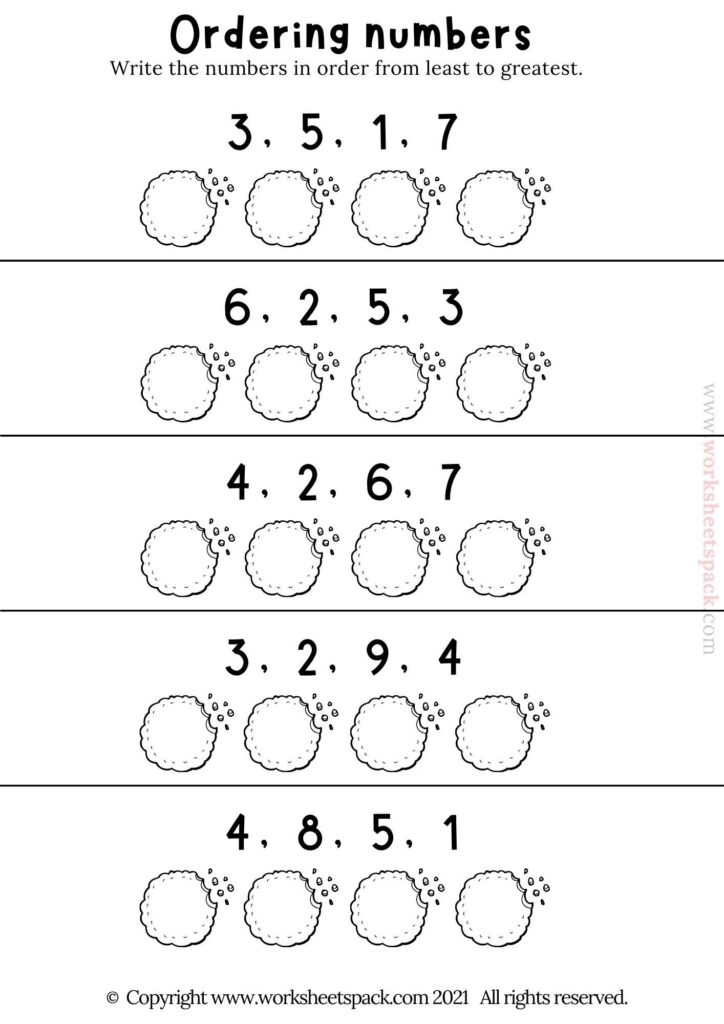 Ordering Numbers 1 10 Worksheet Worksheetspack Worksheets Library