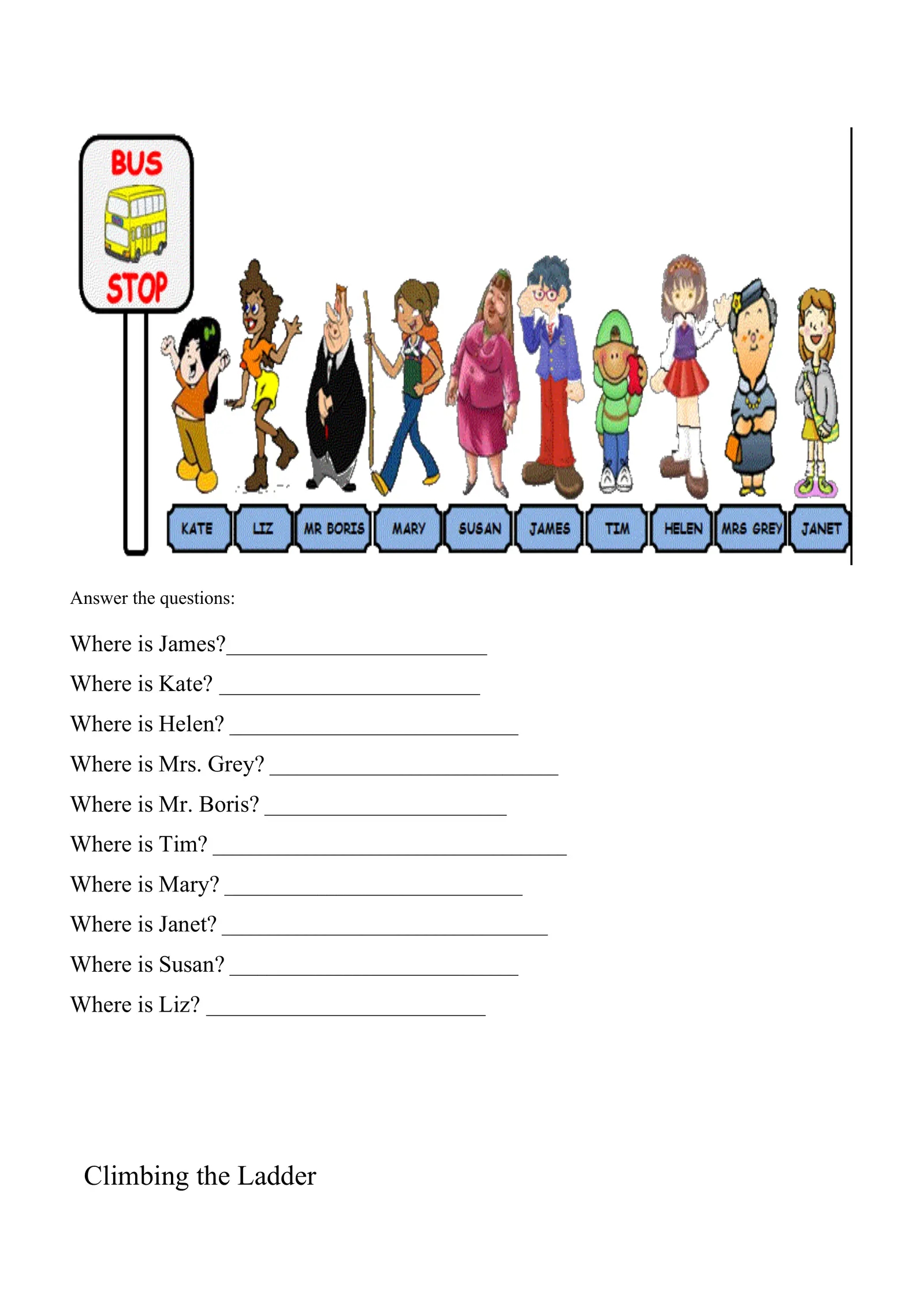 ordinal numbers worksheet