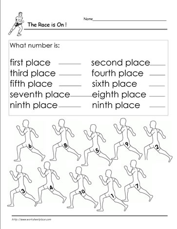 Ordinal Numbers Worksheet 7 Worksheets