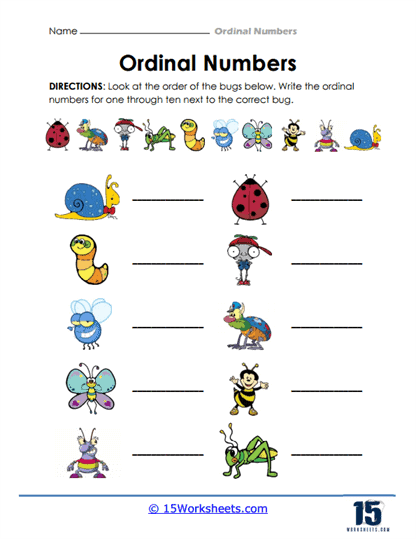 Ordinal Numbers Worksheets 15 Worksheets Worksheets Library