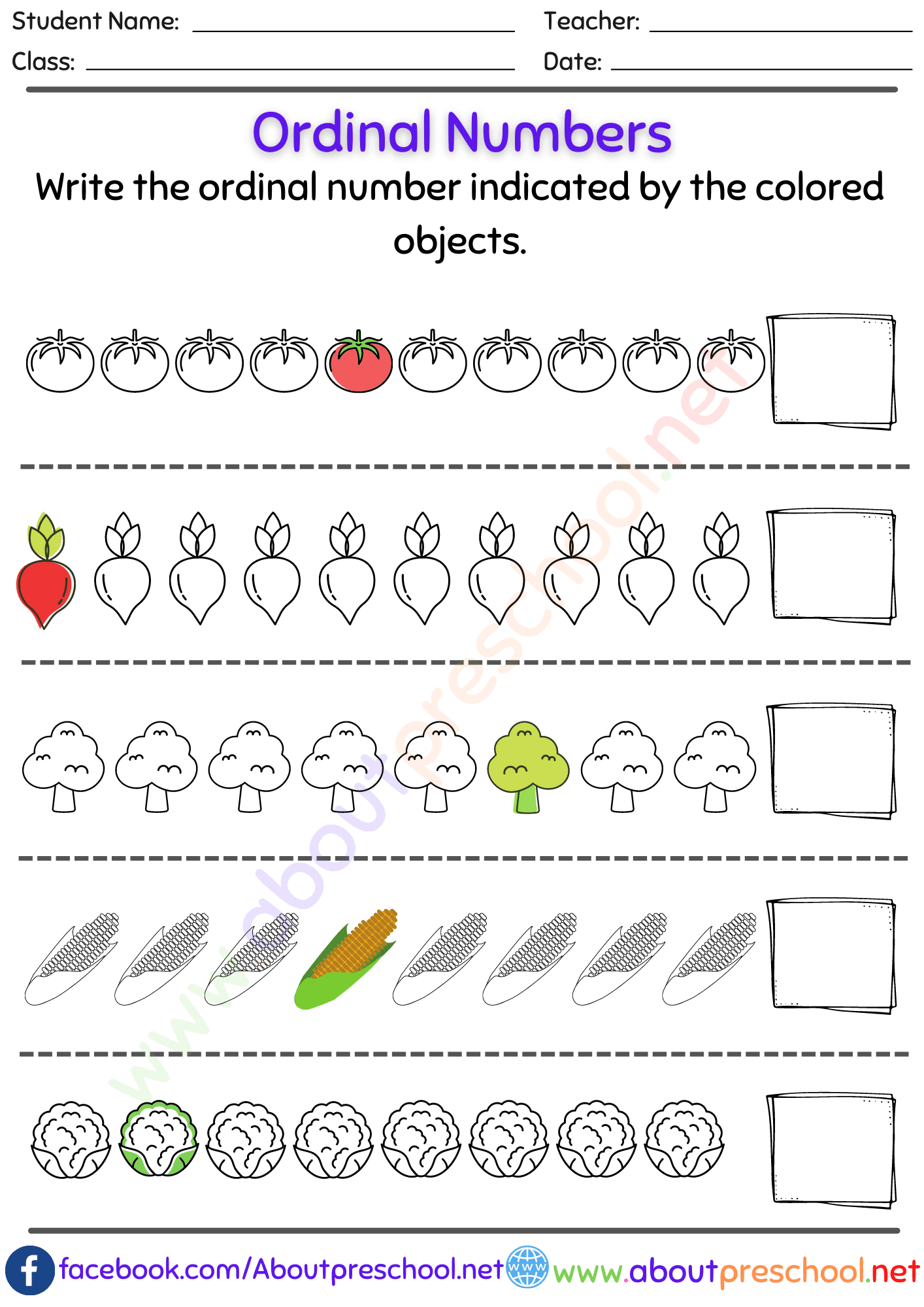 Ordinal Numbers Worksheets 45 OFF Ausc edu au