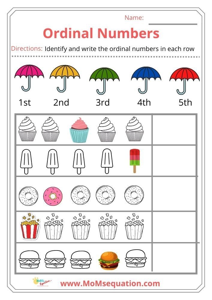 numbers kindergarten worksheets