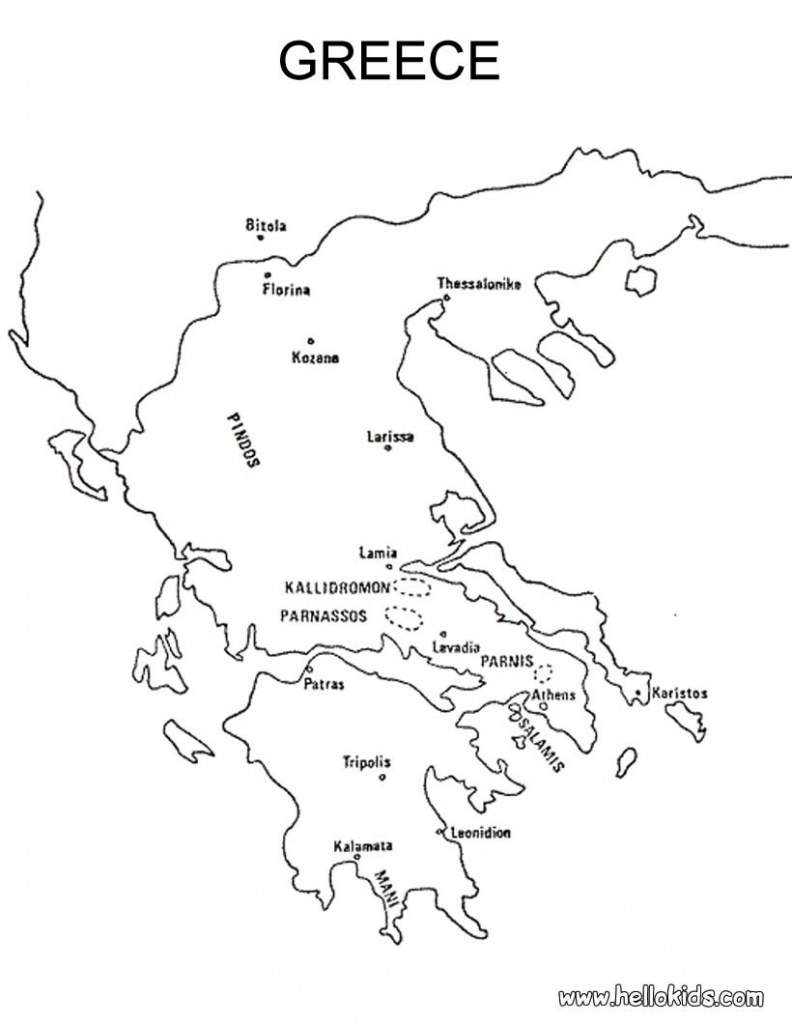 Outline Map Of Ancient Greece Printable Free Printable Maps