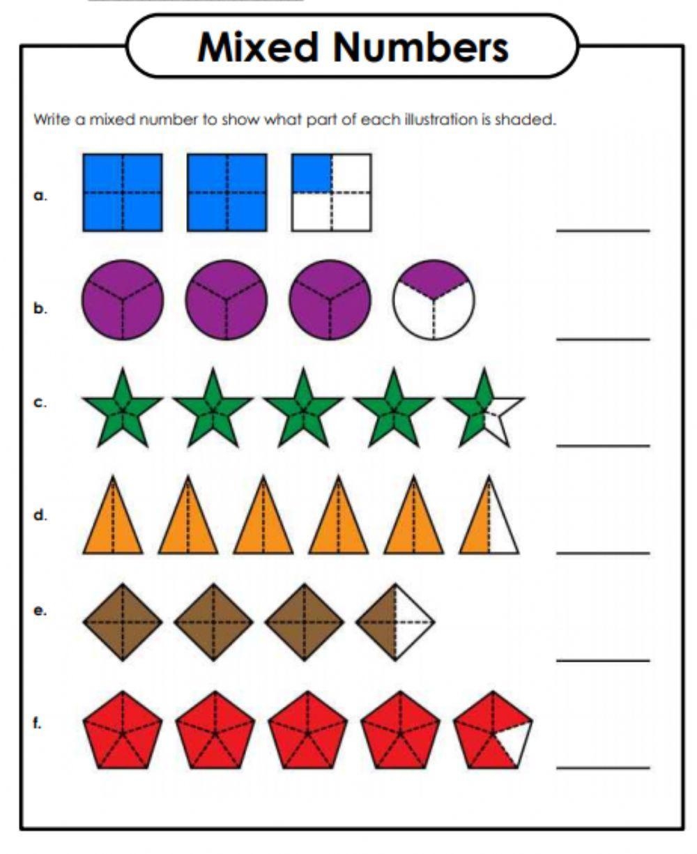Partitioning Mixed Numbers Worksheet Fun And Engaging Year 4 PDF 