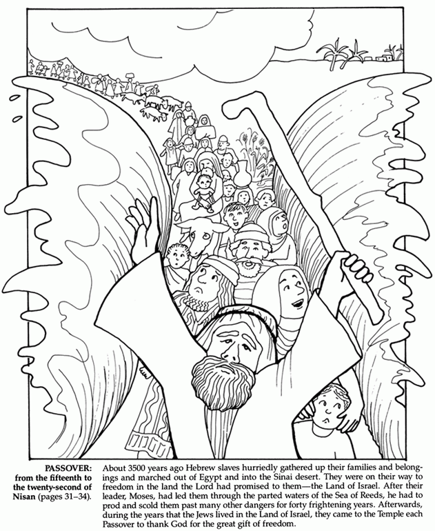 Passover Coloring Sheets Coloring Home