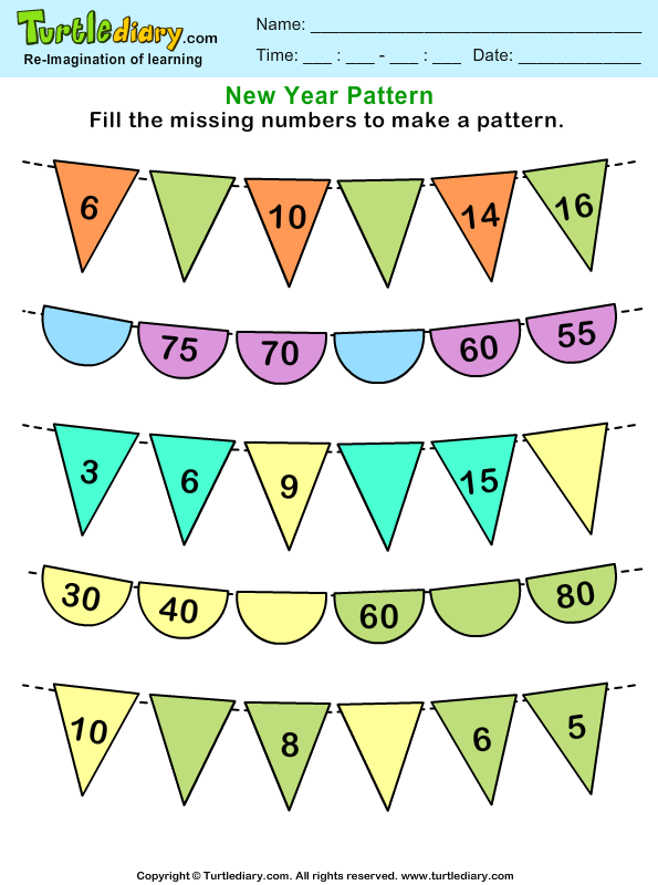 Patterns Numbers Worksheets AlphabetWorksheetsFree