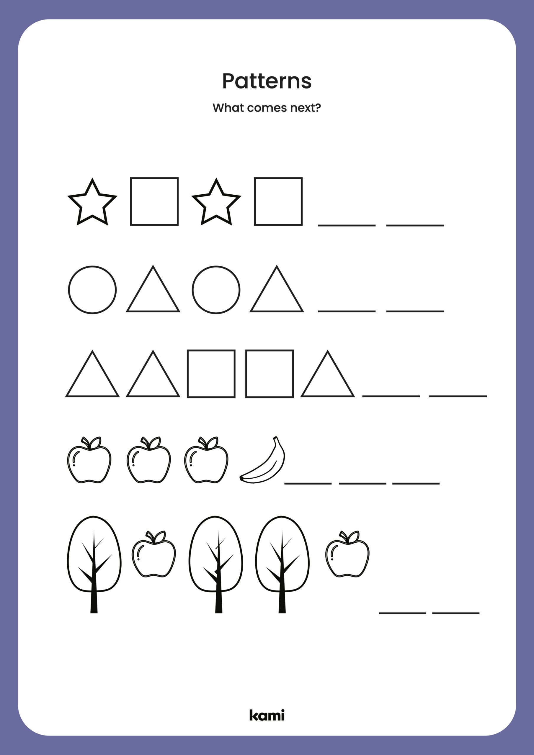 Patterns Worksheet For Teachers Perfect For Grades 1st 2nd 3rd 